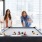 Large game room with pool table 